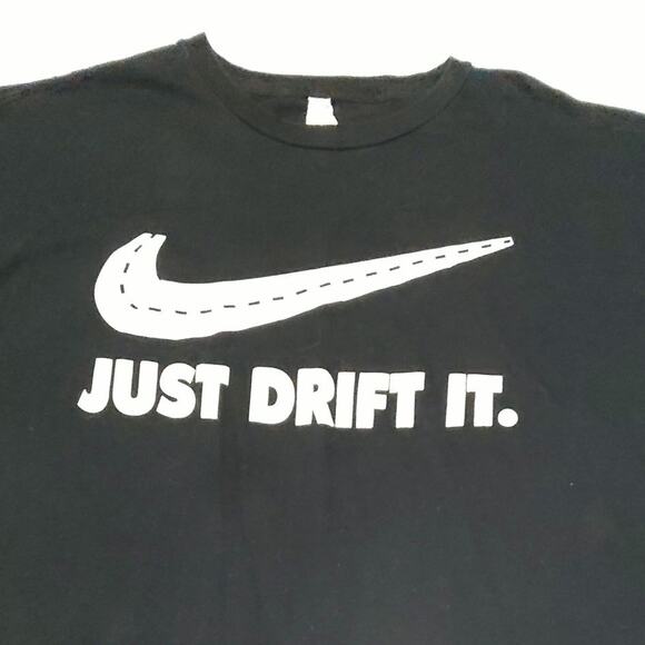 $Drift it Racing swoosh racing men's XL black T-shirt hobby sports - Picture 2 of 5